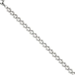 7,3mm Armband Krebskette aus 925 Silber rhodiniert Armschmuck, 21cm