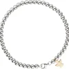 4mm Armband Kugelkette, Anhänger Engel 585 Gold Weißgold Rotgold, teilmatt, 19cm