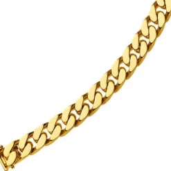 10mm Armband Panzerarmband 750 Gold Gelbgold massiv 4-seitig diamantiert 22cm