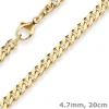 4,7mm Armband Panzerkette Goldarmband Armschmuck aus 585 Gold Gelbgold 20cm