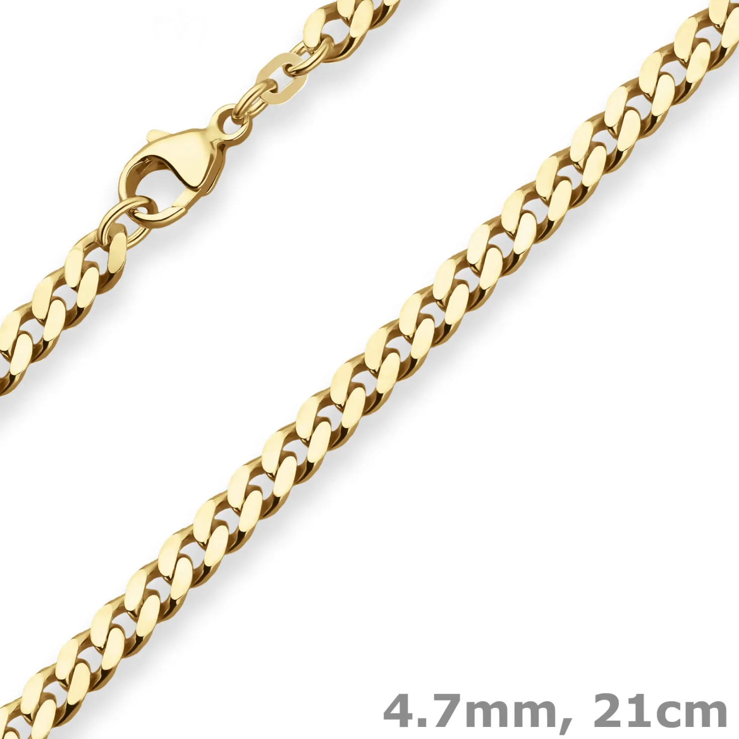 4,7mm Armband Panzerkette Goldarmband Armschmuck aus 333 Gold Gelbgold 21cm