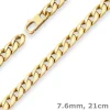7,6mm Armband Panzerkette Goldarmband Armschmuck aus 750 Gold Gelbgold 21cm