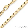 5,4mm Armband Panzerkette Goldarmband Armschmuck aus 333 Gold Gelbgold 19cm