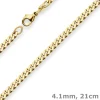 4,1mm Armband Panzerkette Goldarmband Armschmuck aus 333 Gold Gelbgold 21cm