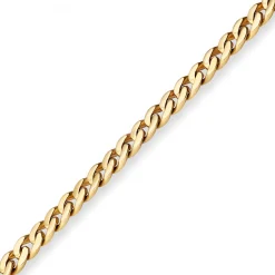 6,8mm Armband Panzerkette oval diamantiert Armschmuck aus 585 Gold Gelbgold 19cm