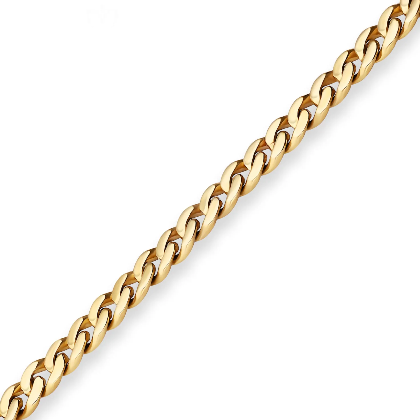 6,8mm Armband Panzerkette oval diamantiert Armschmuck aus 585 Gold Gelbgold 21cm