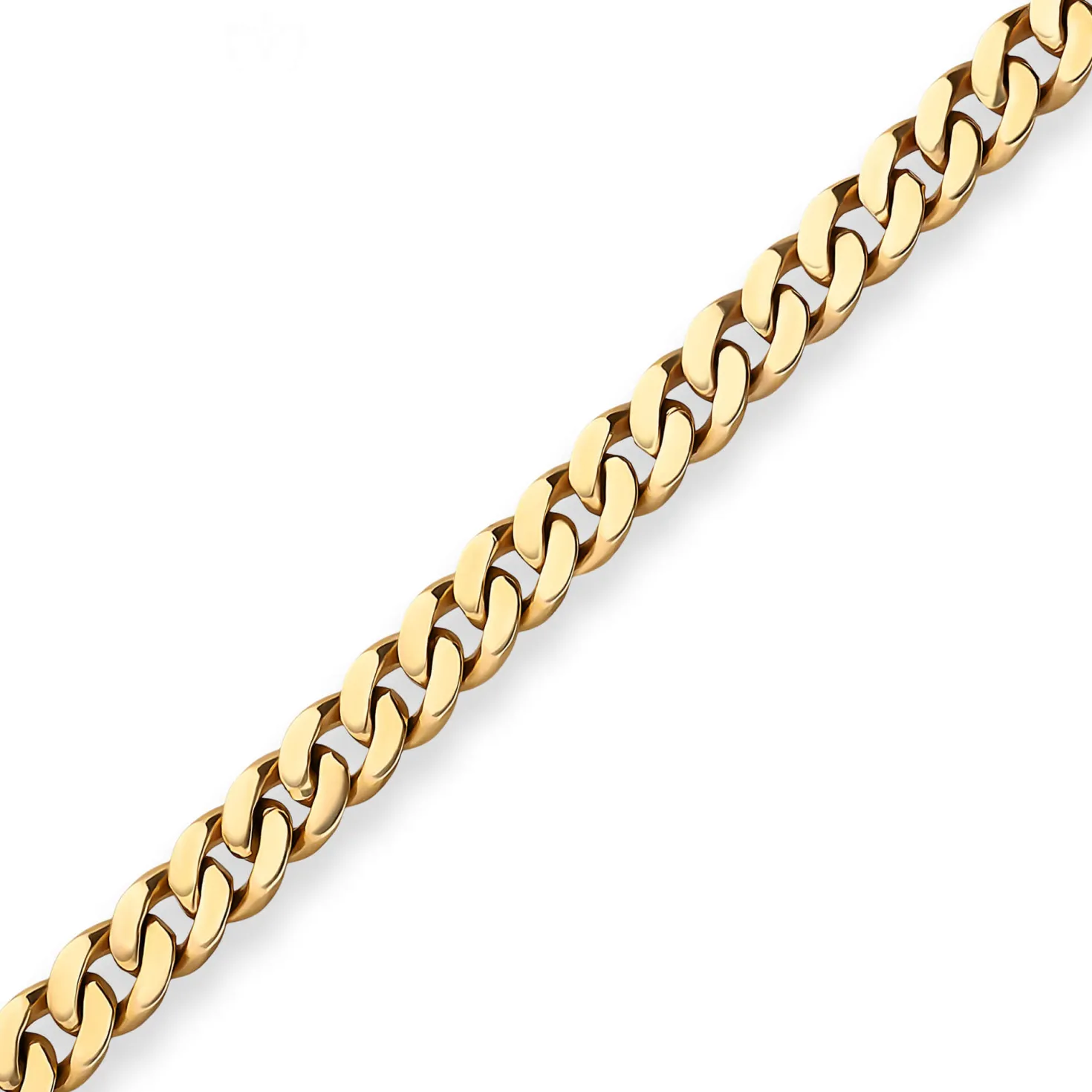 6,8mm Armband Panzerkette oval diamantiert Armschmuck aus 585 Gold Gelbgold 21cm