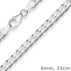 6mm Armband Panzerkette Silberarmband Armschmuck aus 925 Silber 23cm