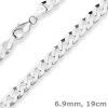 6,9mm Armband Panzerkette Silberarmband Armschmuck aus 925 Silber 19cm