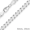 6mm Armband Panzerkette Silberarmband Armschmuck aus 925 Silber 19cm