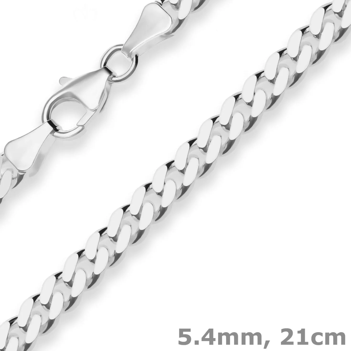 5,4mm Armband Panzerkette Silberarmband Armschmuck aus 925 Silber 21cm