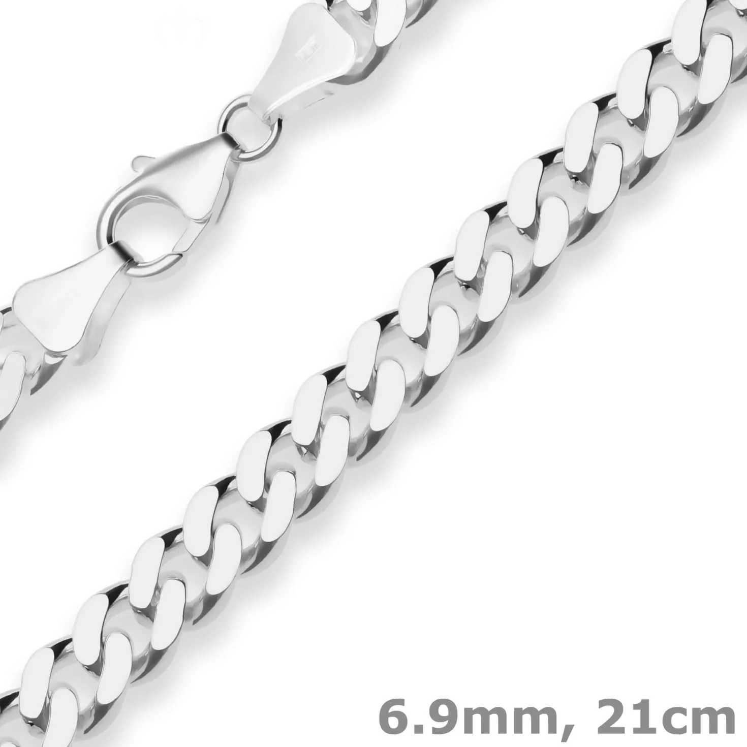 6,9mm Armband Panzerkette Silberarmband Armschmuck aus 925 Silber 21cm