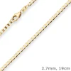 2,7mm Armband Panzerkette weit Goldarmband Armschmuck aus 375 Gold Gelbgold 19cm