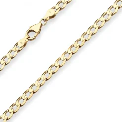 5,5mm Armband Panzerkette weit Goldarmband Armschmuck aus 585 Gold Gelbgold 19cm
