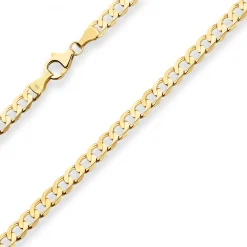 4,6mm Armband Panzerkette weit Goldarmband Armschmuck aus 585 Gold Gelbgold 21cm