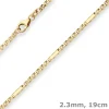 2,3mm Armband Panzerstegkette Goldarmband Armschmuck aus 333 Gold Gelbgold 19cm