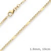 1,9mm Armband Panzerstegkette Goldarmband Armschmuck aus 585 Gold Gelbgold 19cm