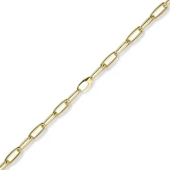 11mm Armband Paper-Clip Phantasie-Armkette aus 585 Gold Gelbgold glänzend 19cm