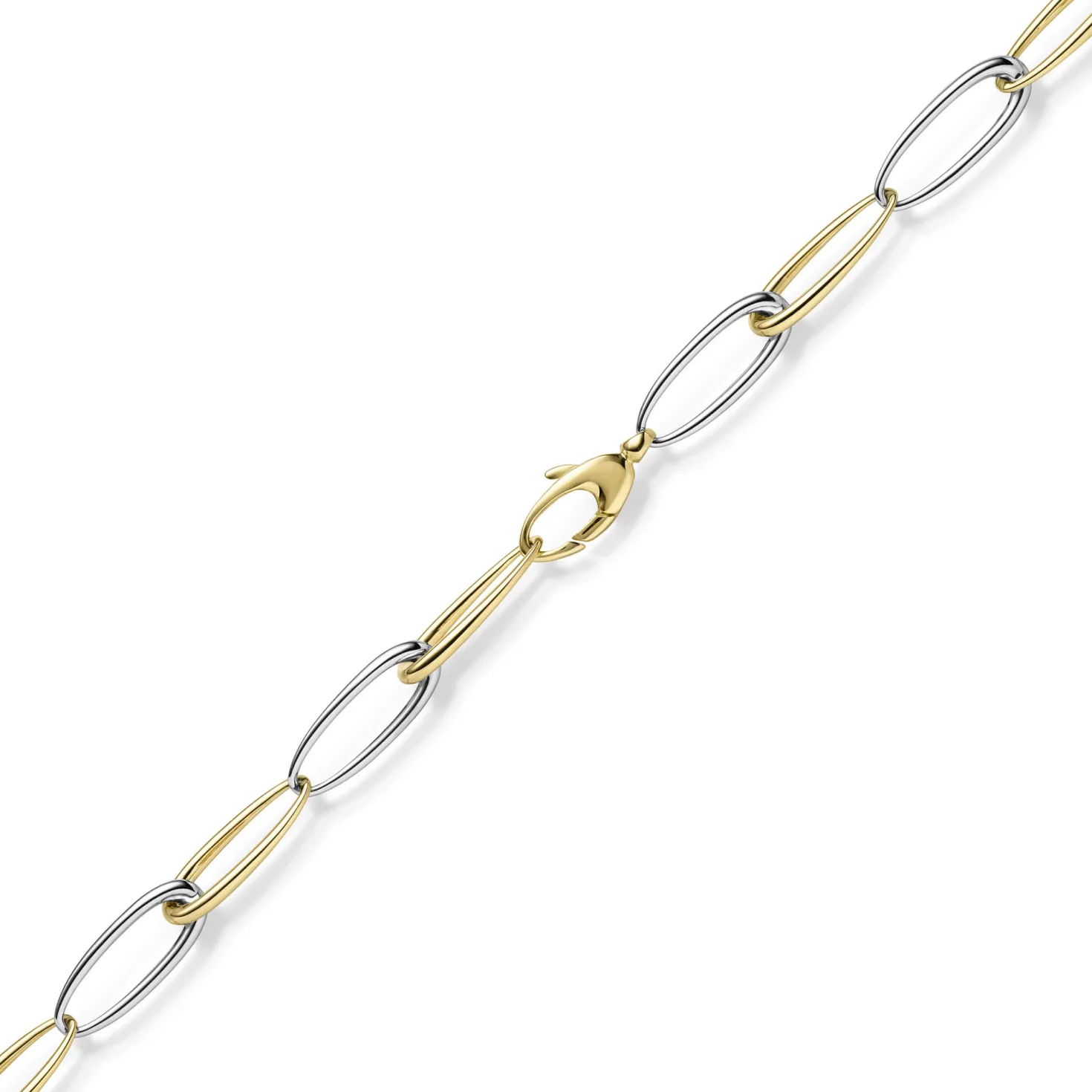 10mm Armband Phantasie-Armkette Armschmuck aus 585 Gold Gelbgold Weißgold 19cm