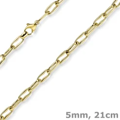 5mm Armband Phantasiekette Armschmuck aus 585 Gold Gelbgold 21cm