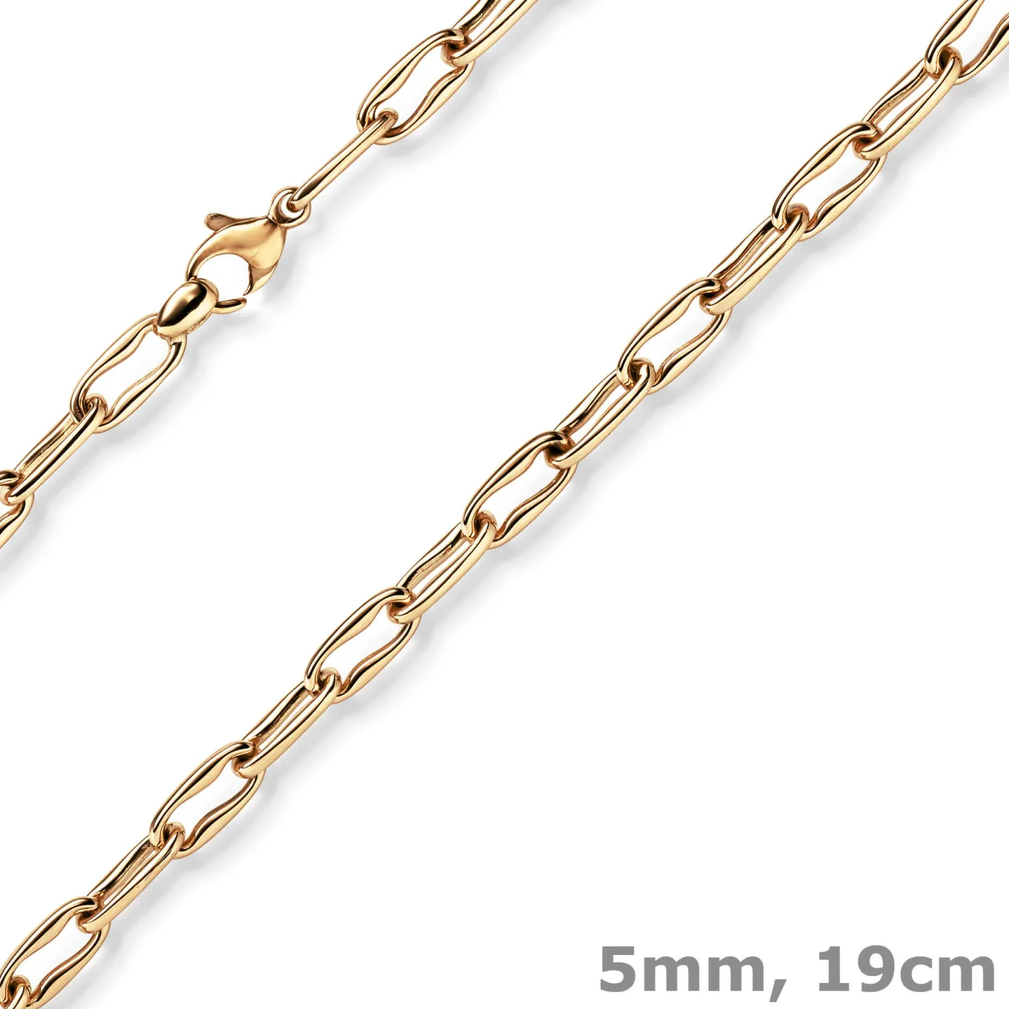 5mm Armband Phantasiekette Armschmuck aus 585 Gold Rotgold 19cm