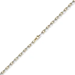 5mm Armband Phantasiekette aus 585 Gold Gelbgold Weißgold bicolor 21cm