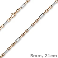 5mm Armband Phantasiekette 585 Gold Weißgold Rotgold Armschmuck Armkette 21cm