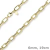 6mm Armband Phantasiekette Weitanker-Kette aus 585 Gold Gelbgold 19cm