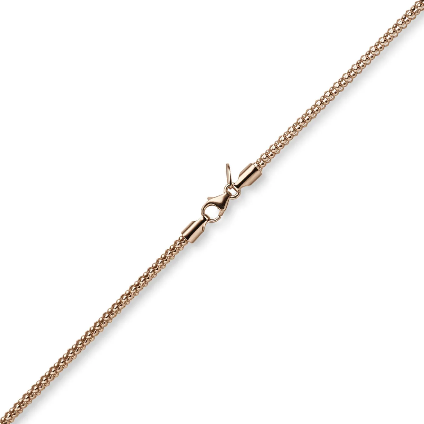 2mm Armband runde Himbeer-Kette aus 585 Gold Rotgold Armschmuck Armkette, 21cm
