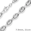 7,9mm Armband Schiffsankerkette Silberarmband Armschmuck aus 925 Silber 21cm