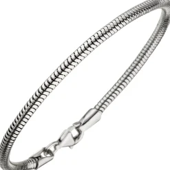 2,9mm Armband Schlangenkette aus 925 Silber rhodiniert Armschmuck, 19cm