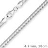 4,2mm Armband Schlangenkette oval Silberarmband Armschmuck aus 925 Silber 18cm