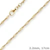2,2mm Armband Singapurkette Goldarmband Armschmuck aus 333 Gold Gelbgold 17cm