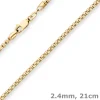 2,4mm Armband Veneziakette Armschmuck aus 585 Gold Gelbgold 21cm