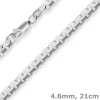 4,6mm Armband Veneziakette sechskant Armschmuck aus 925 Silber 21cm