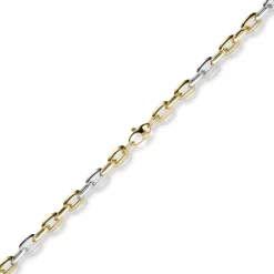 6,5mm Armband Weit-Ankerkette 585 Gold Gelbgold Weißgold bicolor 21cm Armschmuck