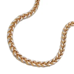 2,4mm Armband Zopfkette Armkette Armschmuck 585 Gold Gelbgold rhodiniert 19cm