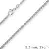 2,5mm Armband Zopfkette Goldarmband Armschmuck aus 750 Gold Weißgold 19cm