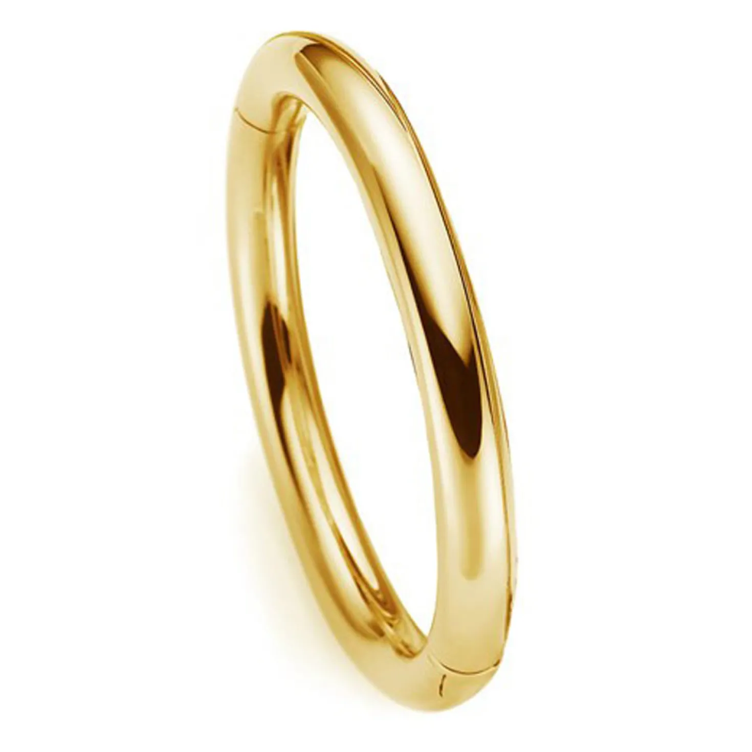 8mm Armreif Armband Armschmuck aus 750 Gold Gelbgold glänzend Ø 61x51mm innen