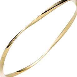3mm Armreif Armband Armschmuck aus 925 Silber in Gelbgold vergoldet, verdreht