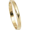 8mm Armreif Armschmuck aus 925 Silber vergoldet glatt glänzend schlicht