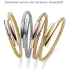 5mm Armreif Armspange aus 585 Gold Weißgold glänzend elastisch 60x48mm innen