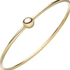 2,4mm Armreif mit 8mm Kugel Armband Armschmuck 925 Silber in Gelbgold vergoldet