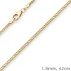 1,5mm Bingokette Collier Halskette aus 333 Gold Gelbgold 42cm