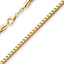 3,2mm Bingokette Goldkette Collier Halskette aus 750 Gold Gelbgold 45cm