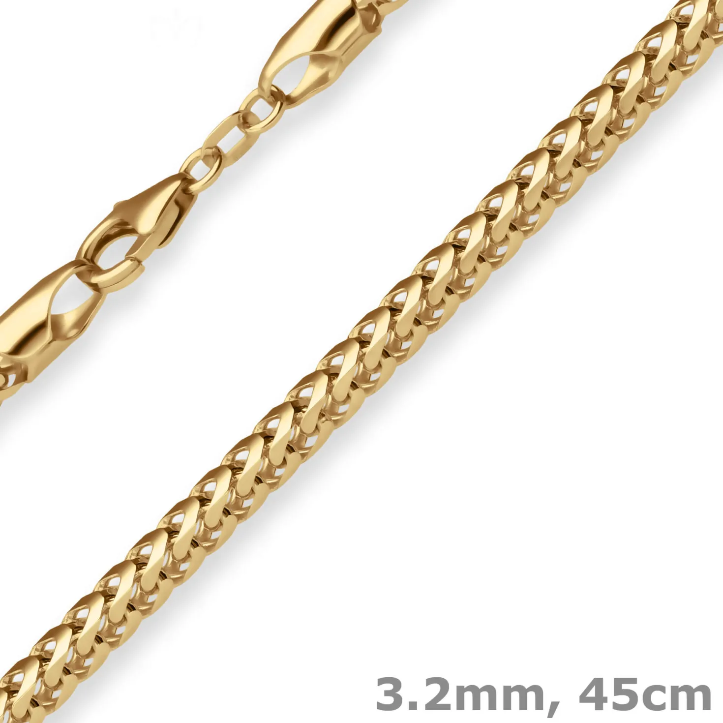 3,2mm Bingokette Goldkette Collier Halskette aus 750 Gold Gelbgold 45cm