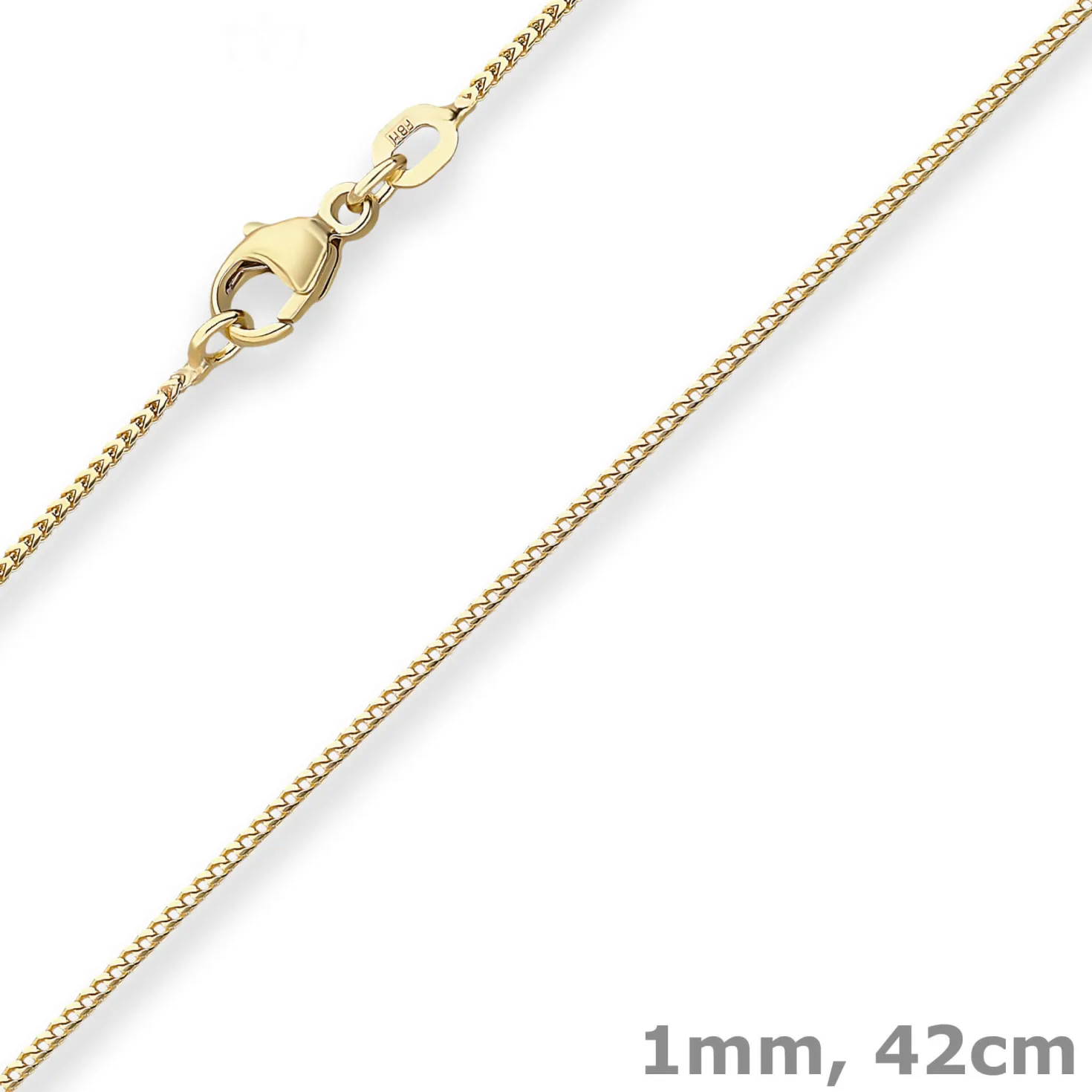 1mm Bingokette Goldkette Collier Halskette aus 585 Gold Gelbgold 42cm