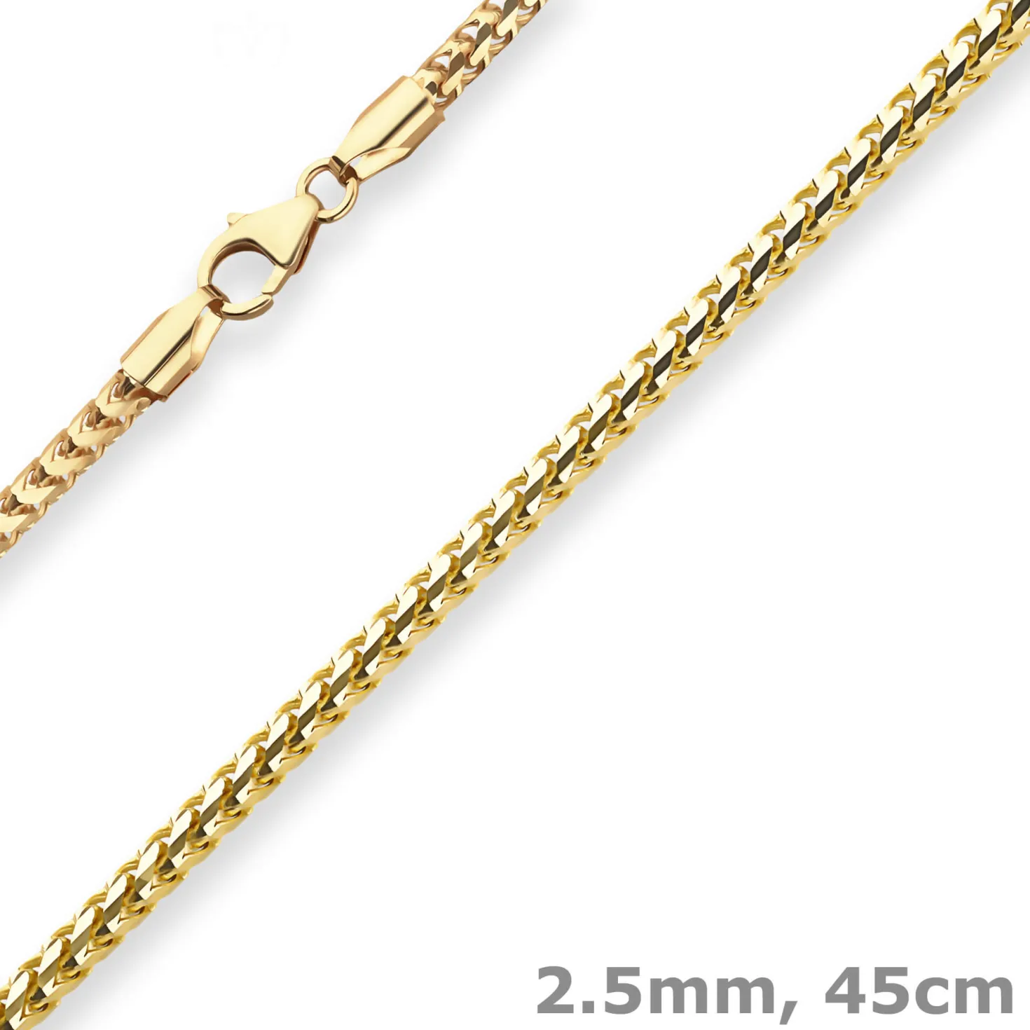 2,5mm Bingokette Goldkette Collier Halskette aus 375 Gold Gelbgold 45cm