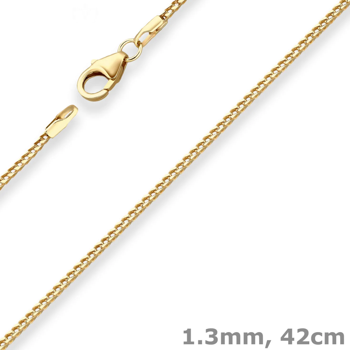 1,3mm Bingokette Goldkette Collier Halskette aus 585 Gold Gelbgold 42cm