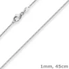 1mm Bingokette Goldkette Collier Halskette aus 375 Gold Weißgold 45cm
